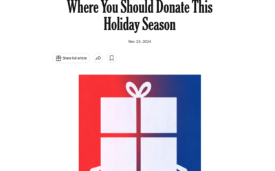 The New York Times: Where You Should Donate This Holiday Season